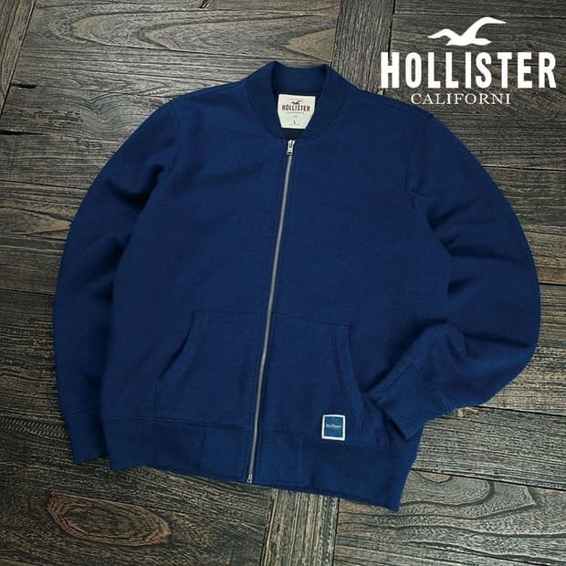 [홀리스터]스웻 블루종 집업 자켓 네이비 M19661