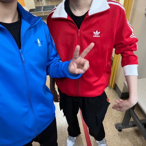 아이다스 빨강 와플 져지
