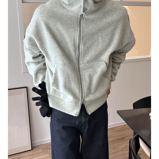 후리스 비조 크롭 후드집업 원가 57000원