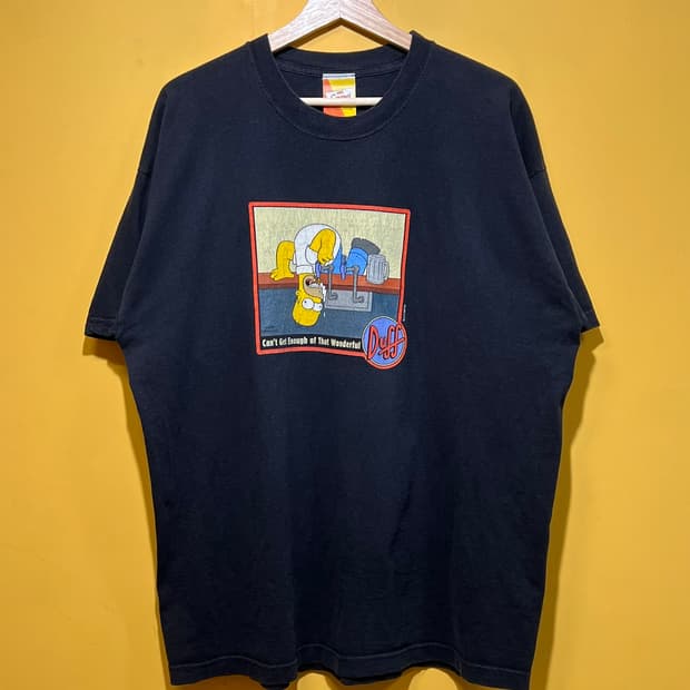 00's [XL] The Simpsons 호머 심슨 더프 애니 빈티지 티