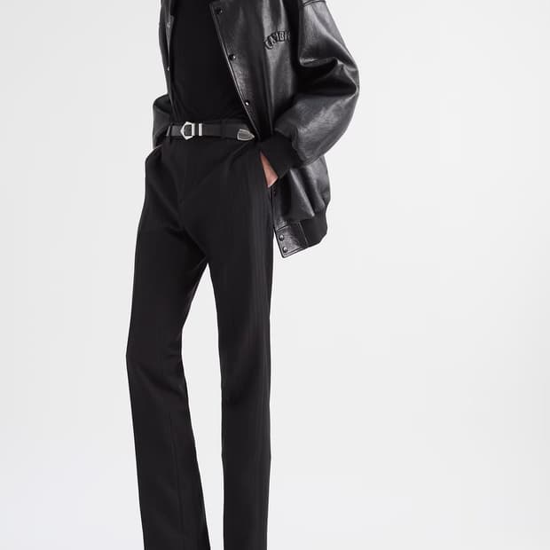 [투어스 착용] 셀린느 22AW 스트라이프 플레어 팬츠