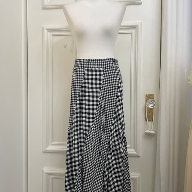 gingham check summer cotton banding sk