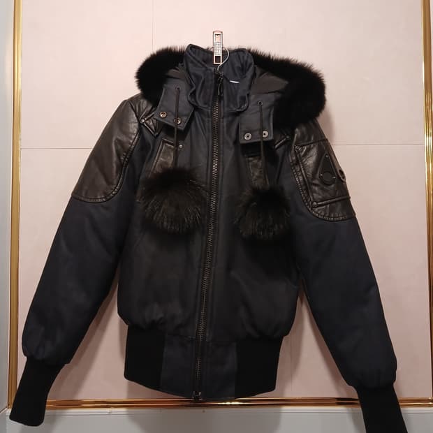 무스너클 정품 여성 레이디 데님 봄버 XS 사이즈