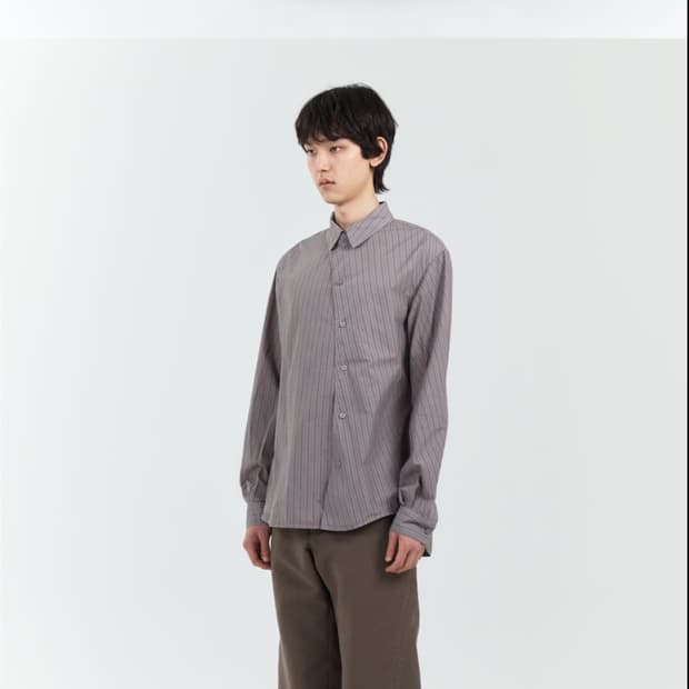 ee 모카 스트라이프 셔츠 m사이즈