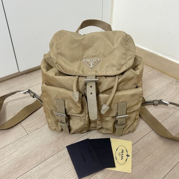 (정품)프라다 백팩 포코노 베이지 스몰