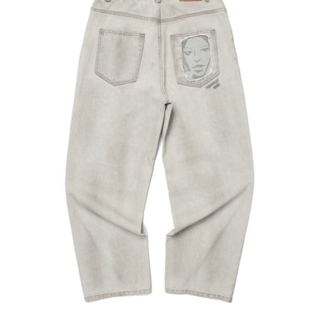 위캔더스 face denim pants