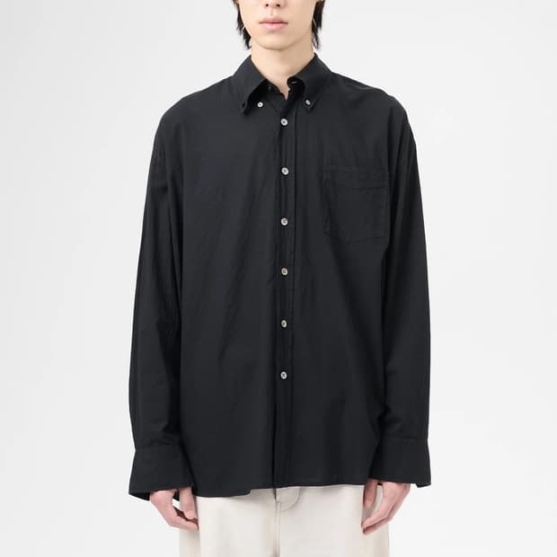 아워레가시 버로우드 BD 셔츠 블랙 보일 50사이즈