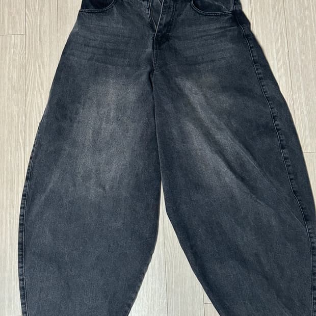 낫포너드 벌룬핏 흑청 데님