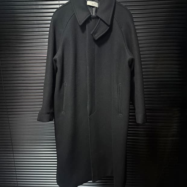 에프터 프레이 블랙 검정 발마칸 메리노 울 코트 캐시미어 M 95 하이넥