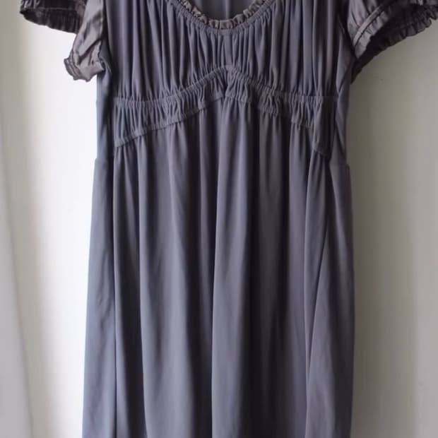 레이어드 차콜 원피스