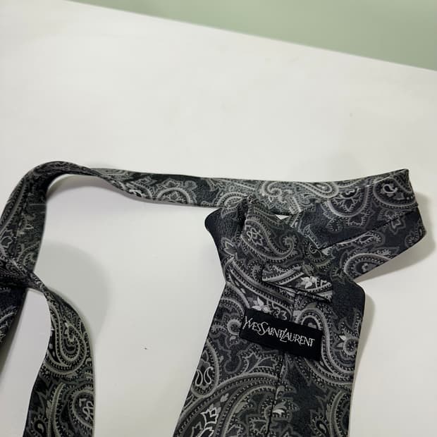 OS 입생로랑 실크100% 페이즐리 실크넥타이