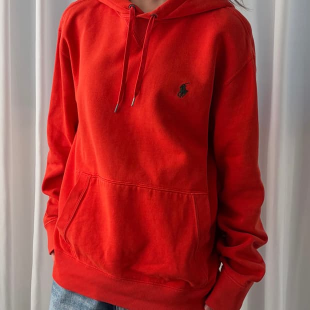 [L]폴로 랄프로렌 그린포니 후드티 orange 