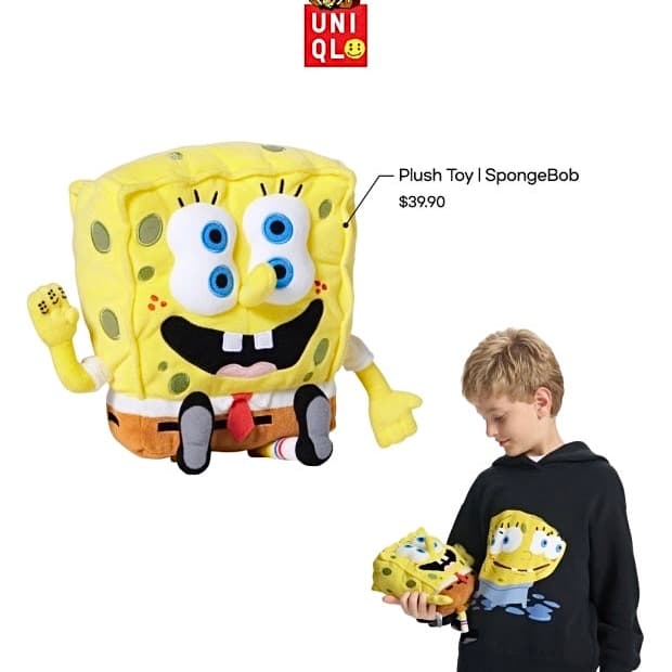 유니클로 스폰지밥 인형 