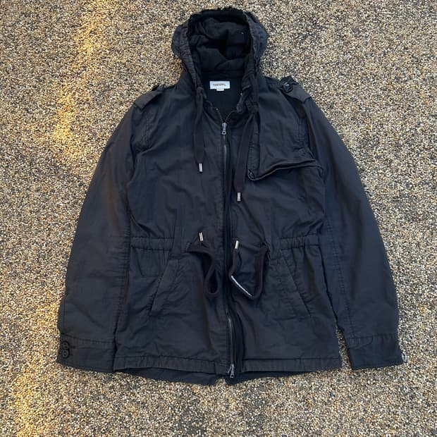 디젤(DISEL) 블랙 후드 바람막이 자켓