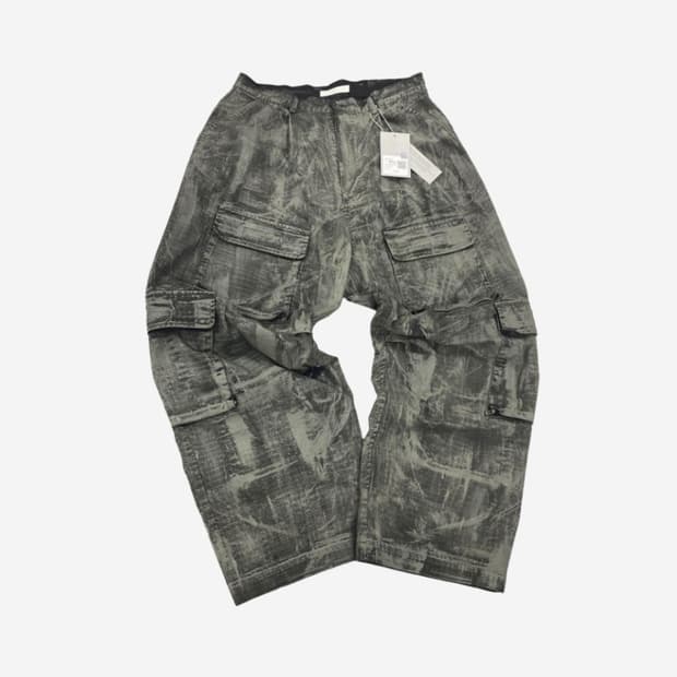 [0] 언더마이카 23SS HARBAN 하반 더티 페인팅 카고 팬츠 린트