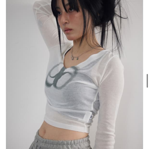 애즈온 ason 시스루 티 화이트