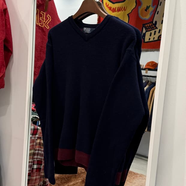 Polo ralph lauren 폴로 랄프로렌 램스울 브이넥 니트