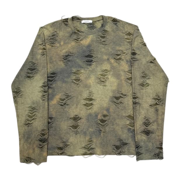 빈티지 데미지 워싱 디테일 롱슬리브 긴팔티