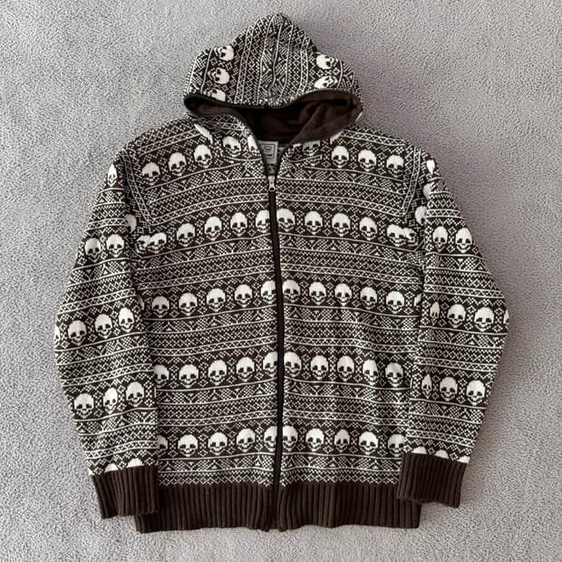 Skull knit hoodie