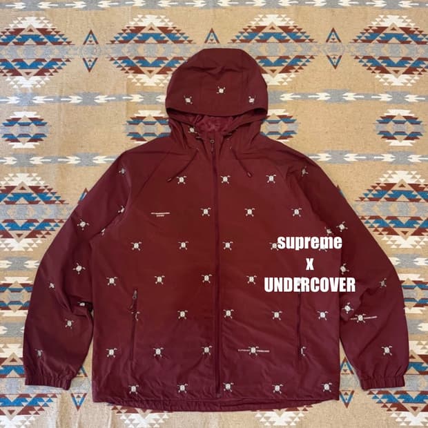 [L] 슈프림 x 언더커버 트랙 자켓 버건디 - 23SS