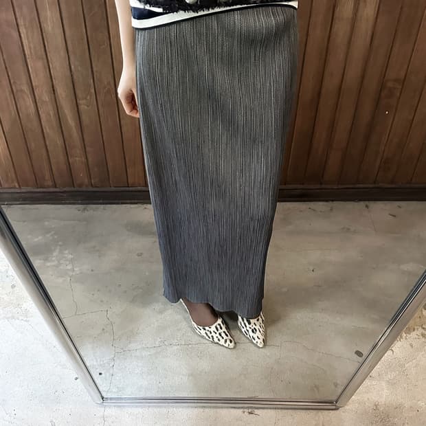 PLEATS PLEASE long pleated skirt