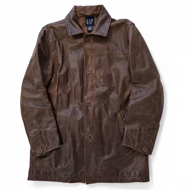 올드 갭 레더 카코트/GAP LEATHER CAR COAT (M)
