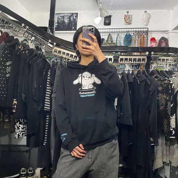 Sanrio 시나모롤 프린팅 후드티