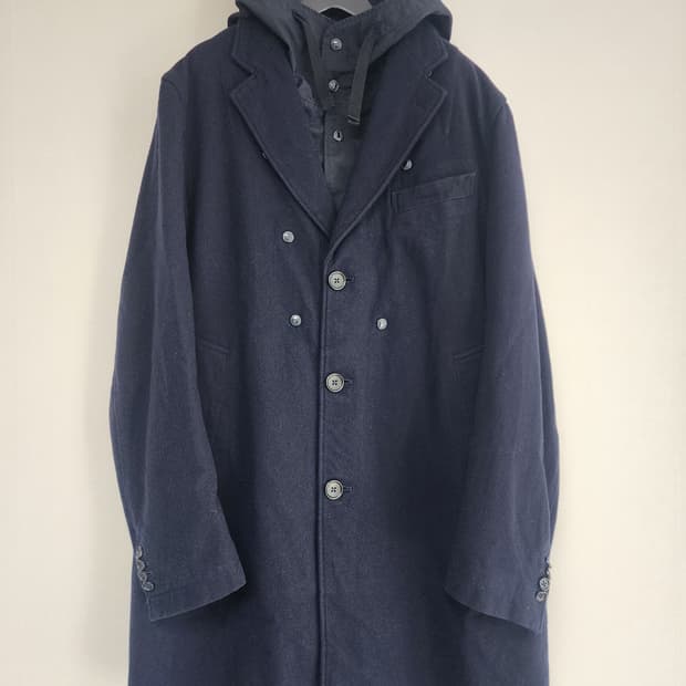 [XL]엔지니어드가먼츠 울 체스터코트 후드내피 포함