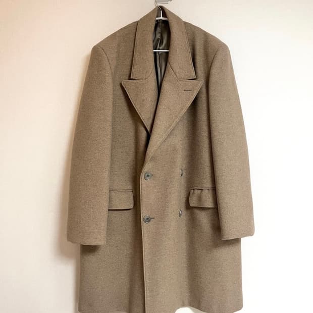 르메르 더블 브레스티드 코트 48 카멜