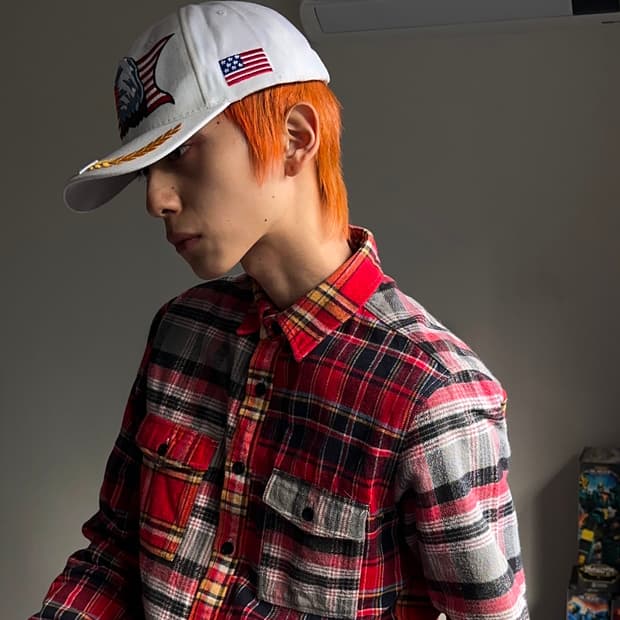 Beams 하프 앤 하프 플레이드 체크 셔