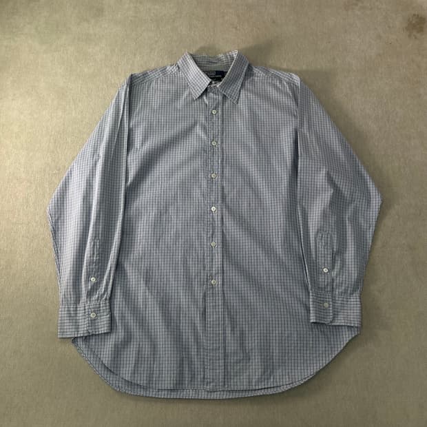 105 폴로랄프로렌 빈티지 체크 코튼 셔츠