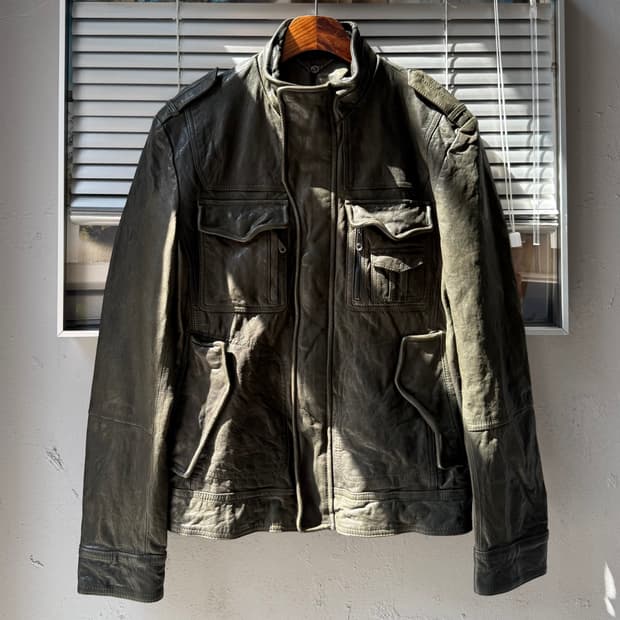 SIEG lambskin leather jacket