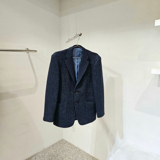 해리스트위드 헤링본 울 자켓