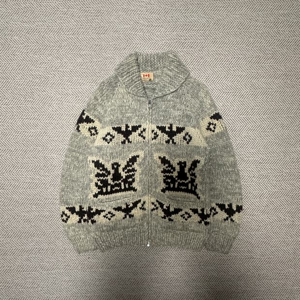 VINTAGE canada made hand knit cowichan