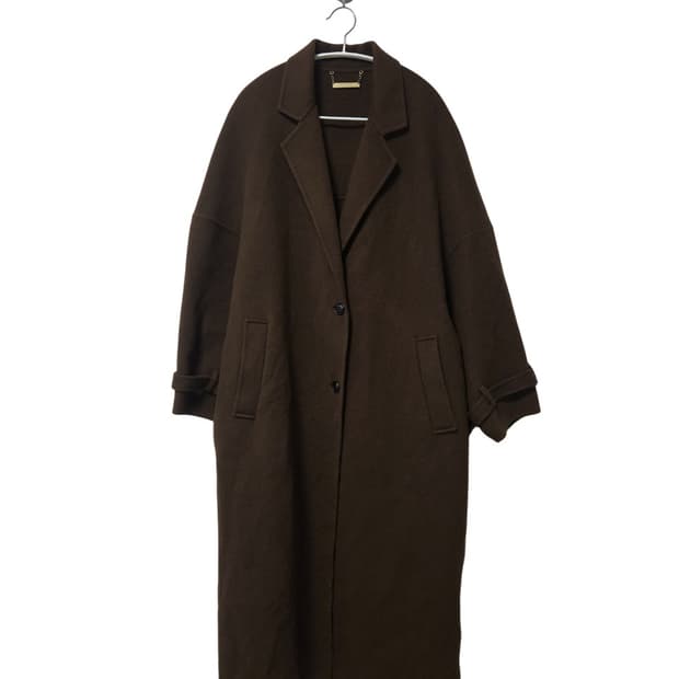 시스템 캐시미어 혼방 브라운 코트