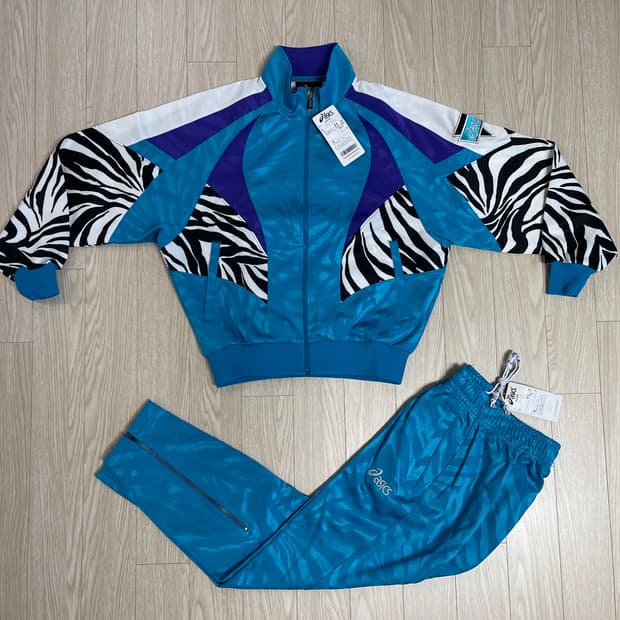 아식스 지브라 90s 올드 트랙탑 저지 셋업 4번 ASICS OLD