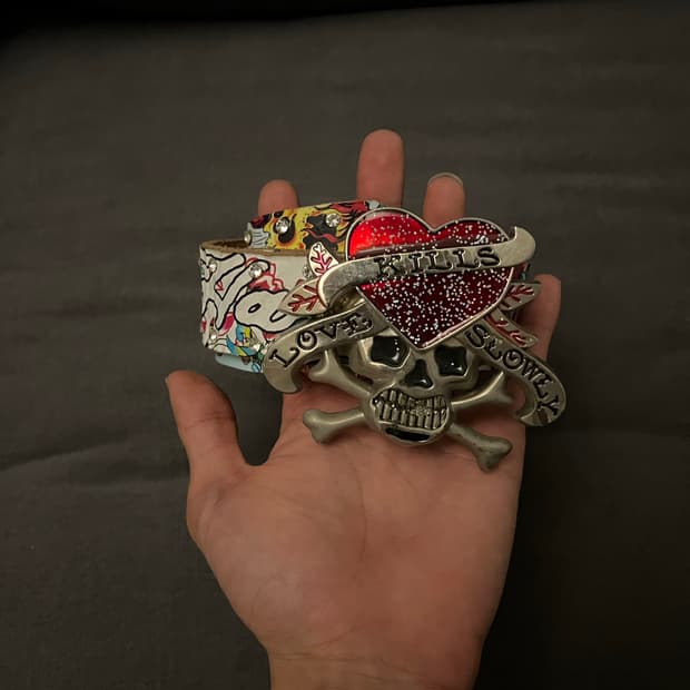 Ed Hardy Skeleton Belt 