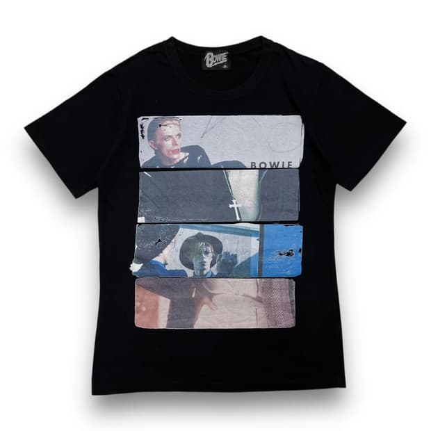 데이비드 보위 포토 밴드 락시크 반팔 티셔츠