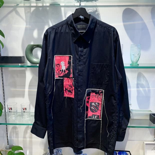 요지야마모토 S’YTE stitched patchwork shirt