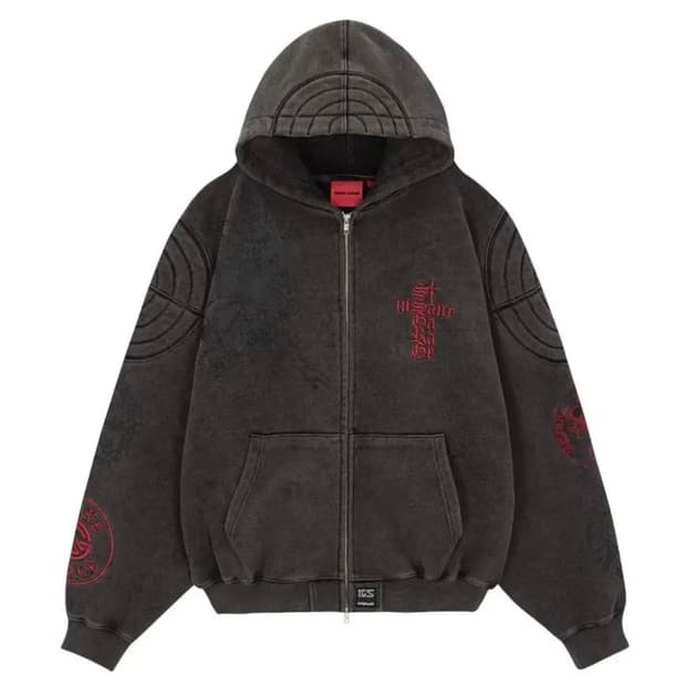 인세인개러지 숄더 패디드 후드집업