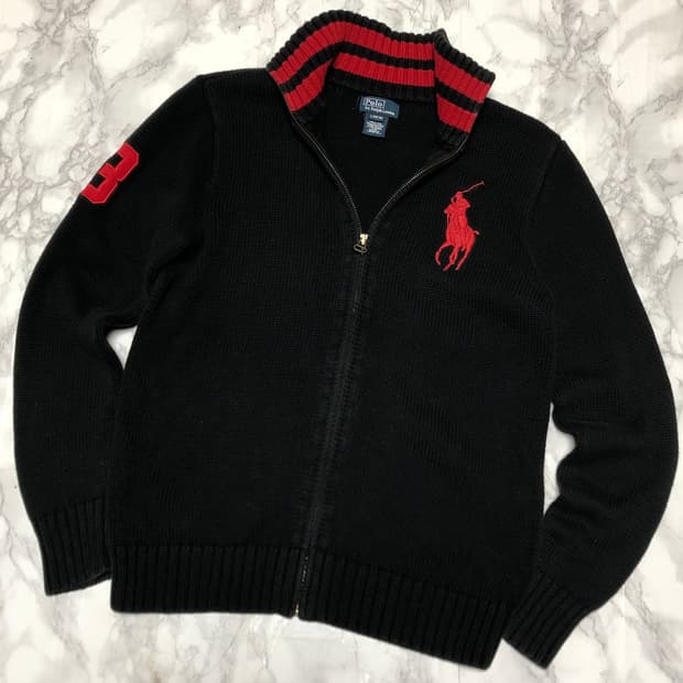 폴로 랄프로렌 빅포니 니트 집업 자켓