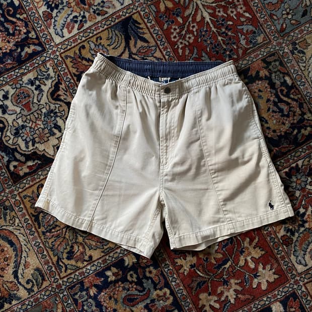 🌊90s polo old prepster shorts(beige)