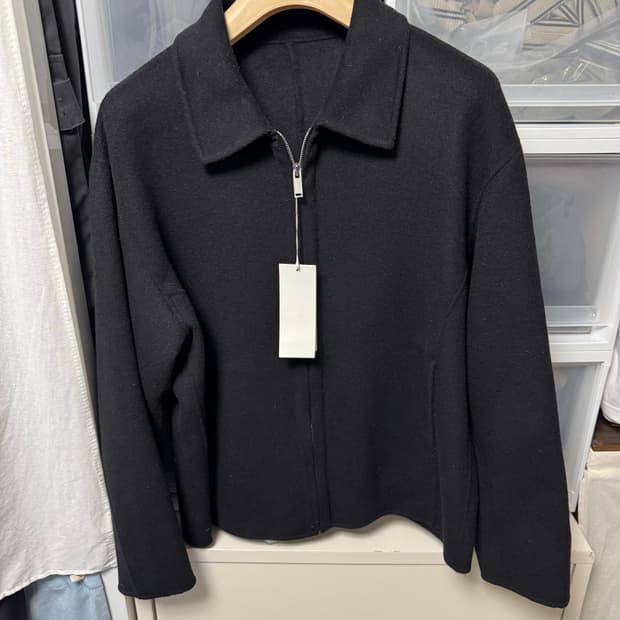 라이풀 울 핸드메이드 미니멀 자켓 블랙 L사이즈 105