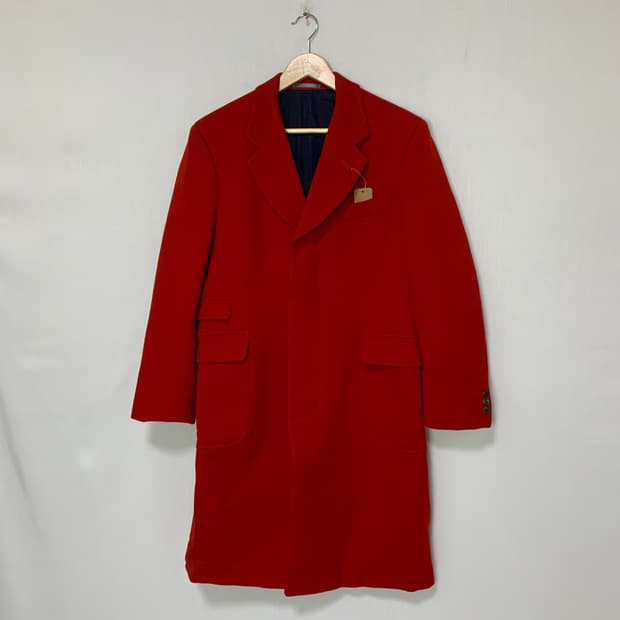폴스미스 빈티지 레드 모직 롱 코트 M