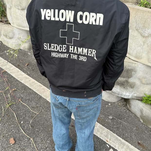90s BPR Yellow Corn Japan 윈드브레이커 나일론 자켓
