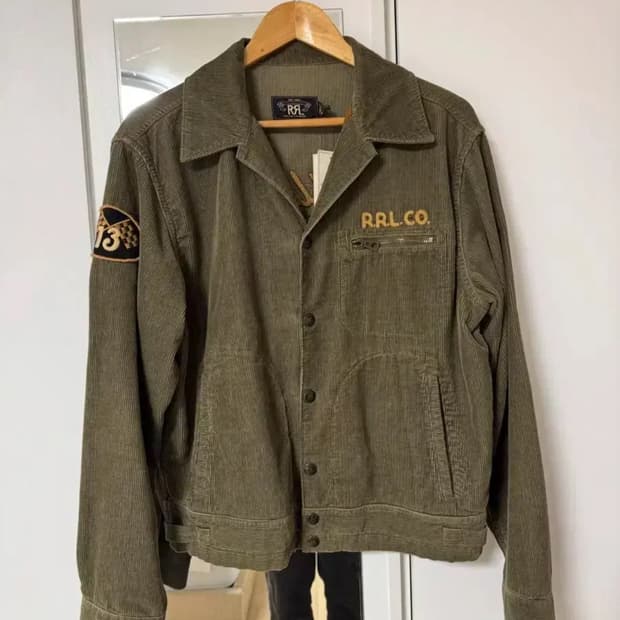 RRL 코듀로이 임브로이더 라이더 자켓 M