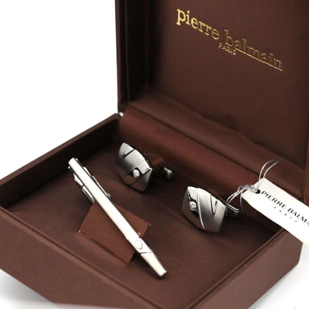 피에르발망 5.4cm S등급 남자 명품 넥타이핀 커프스 세트