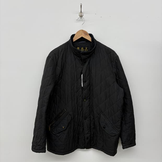 바버 블랙 퀄팅 자켓 남성L