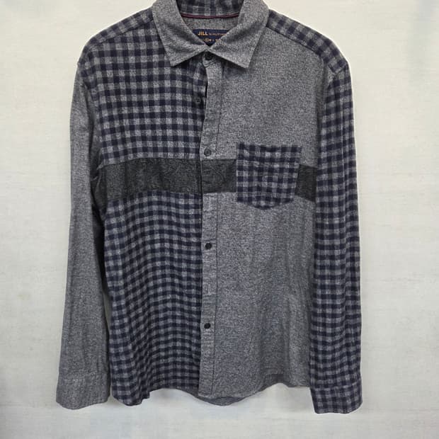 질스튜어트 패치워크 체크 플란넬 셔츠긴팔 s