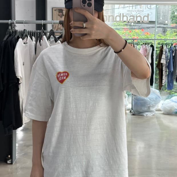 휴먼메이드 그래픽 백로고 반팔티